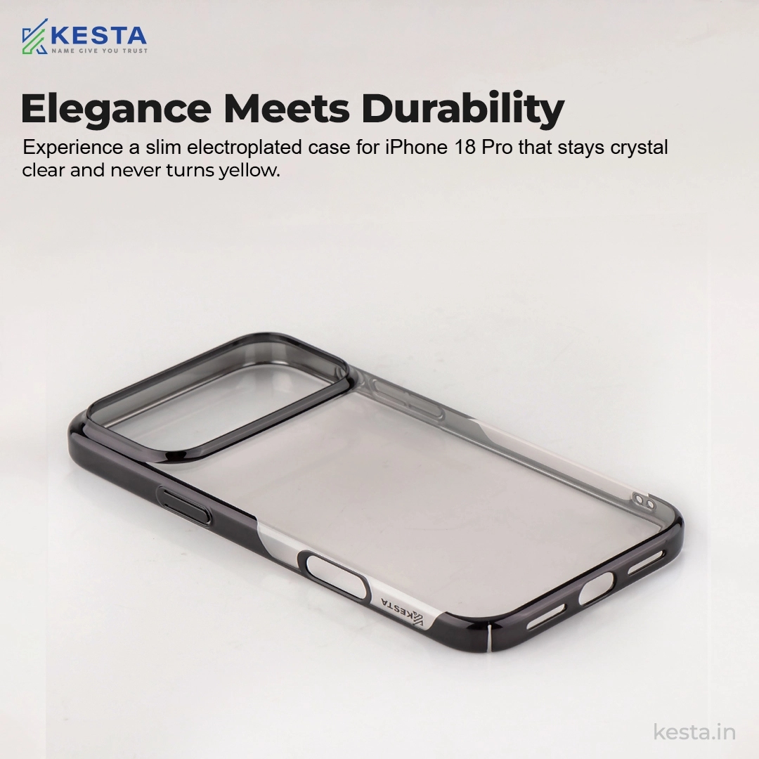 iPhone 18 Pro Cover – Transparent Black | Original Look. Enhanced Protection.